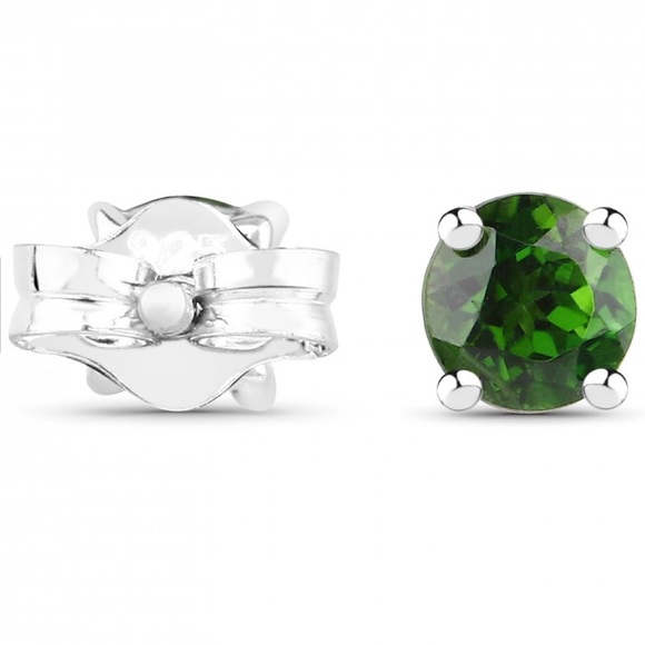 NWOT 0.46 CTW Chrome Diopside and 925 Sterling Silver Designer Earrings - Picture 2 of 3